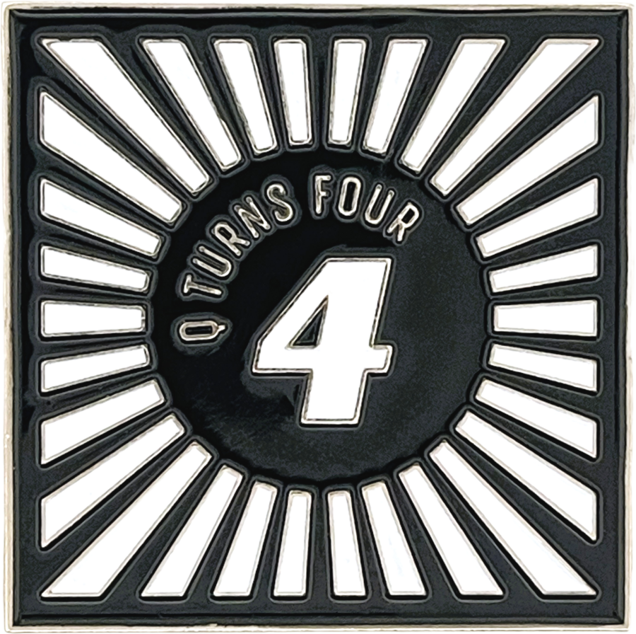 Custom Service Pins - Managed by Q - Turns 4