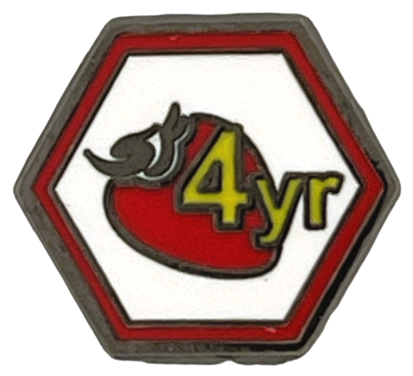 Custom Service Pins - Strawberry Fields - Service 4 Year