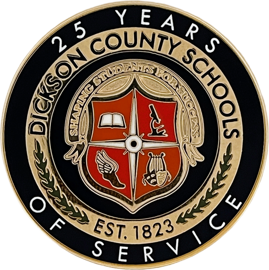 Service Pin Examples - Dickson County Board of Education - 25 Year