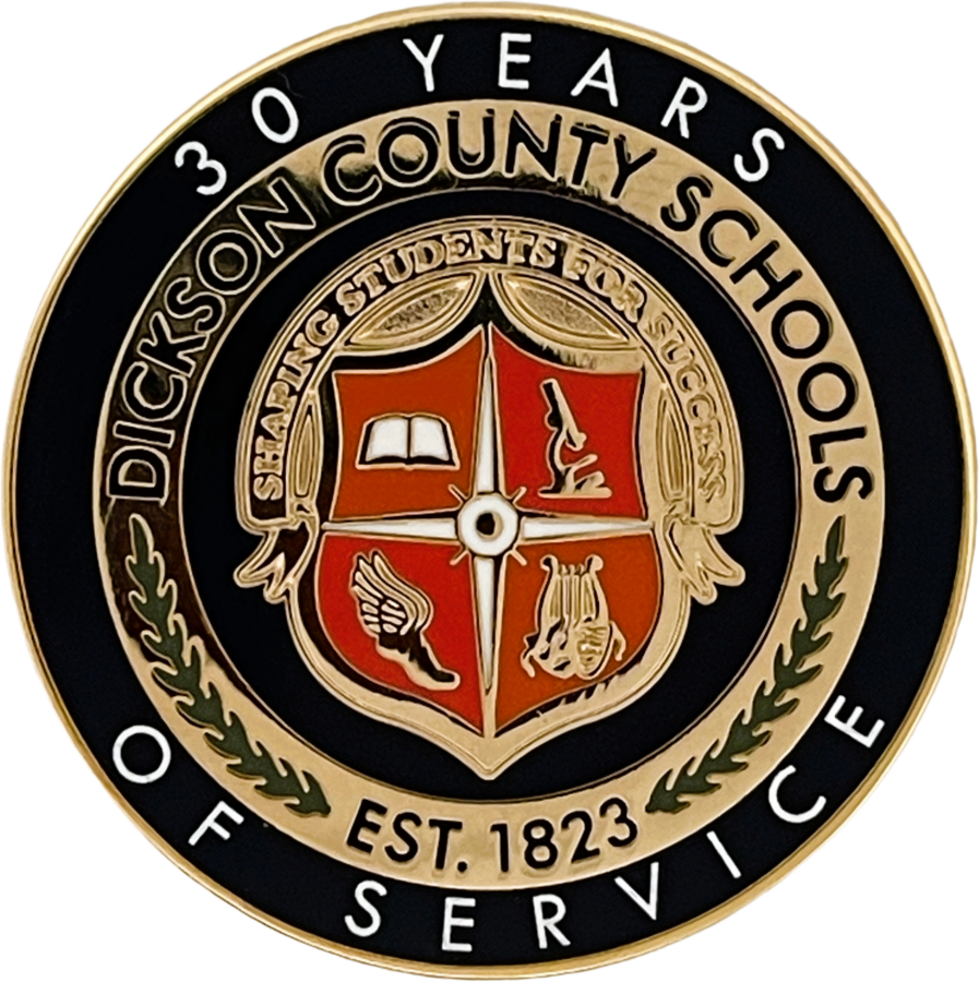 Service Pin Examples - Dickson County Board of Education - 30 Year