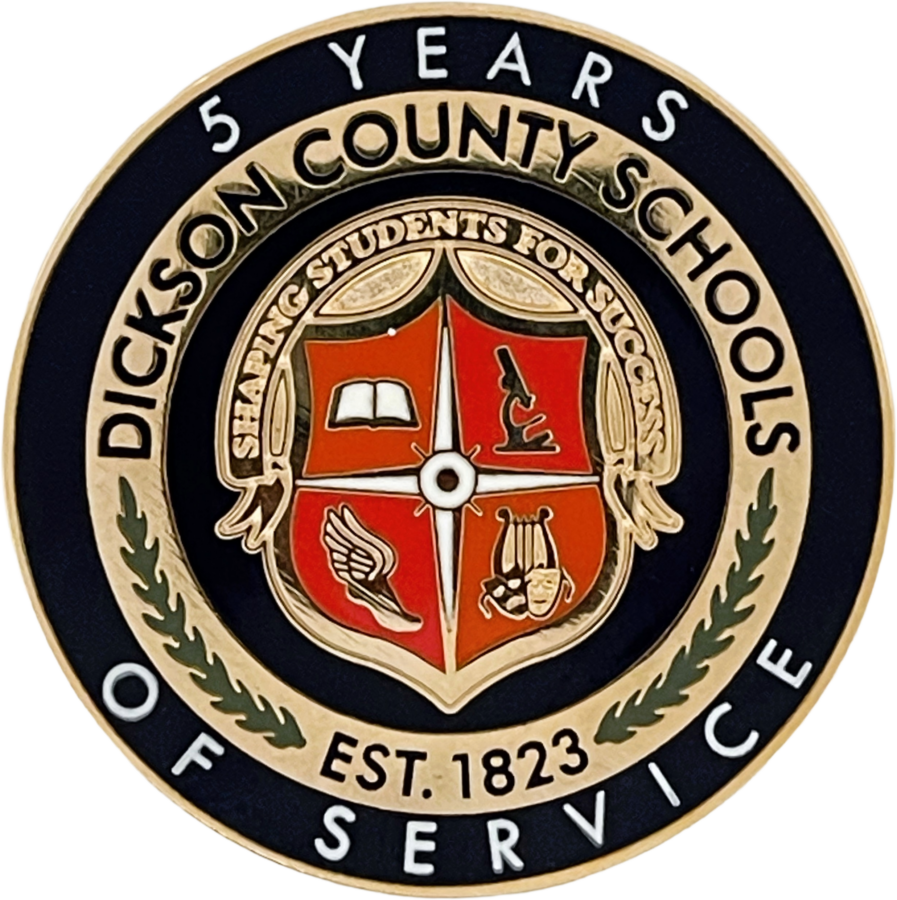 Service Pin Examples - Dickson County Board of Education - 5 Year