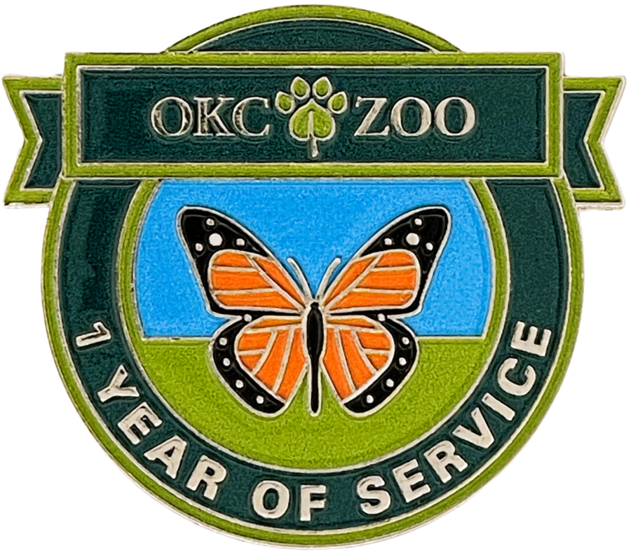 Service Pin Examples - Oklahoma City Zoo - Year 1
