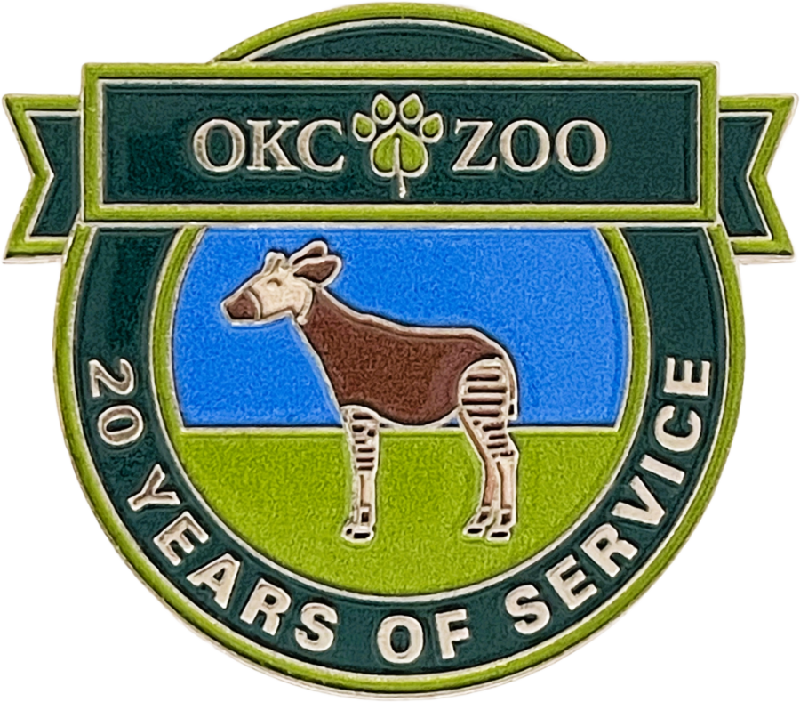 Service Pin Examples - Oklahoma City Zoo - Year 20