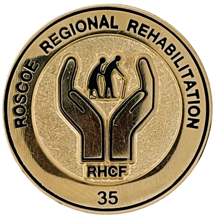 Service Pin Examples - Roscoe Regional Rehabilitation 35 Years