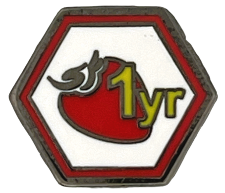 Service Pin Examples - Strawberry Fields - Service 1 Year